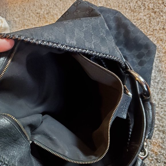 Gucci Horsebit Hobo GG Canvas Large Black - Picture 15 of 16
